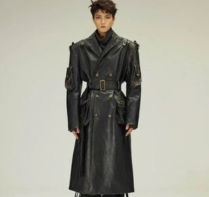 Black_Belted_Long_Leather_Trench_Coat_For_Men