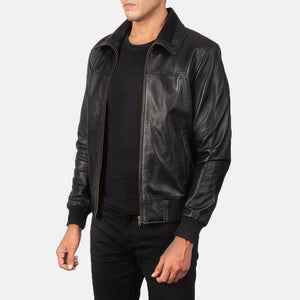 air-rolf-black-leather-bomber-jacket