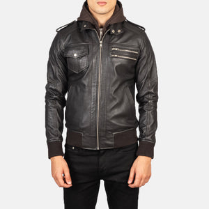 bravado-brown-hooded-leather-bomber-jacket