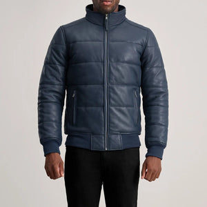lucas-blue-leather-puffer-bomber-jacket