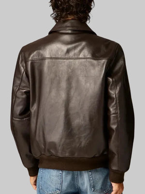 Mens-Aviator-A2-Vintage-Leather-Bomber-Brown-Jacket
