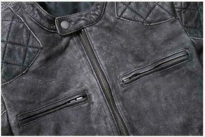 Mens Genuine Leather Motorbike Fashion Jacket Buy