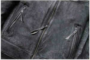 Mens Genuine Leather Motorbike Fashion Jacket Sale