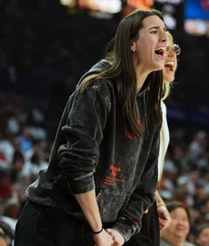 Caitlin Clark 2025 WNBA Playoffs Semifinal Black Hoodie USA Jackets