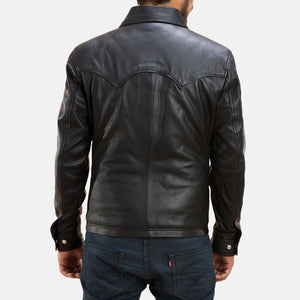 ranchson-black-leather-shirt