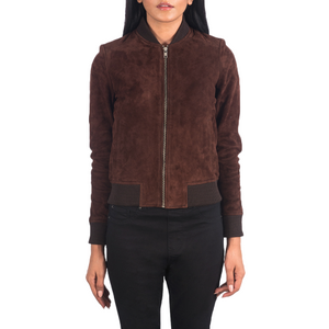 Bliss Suede Jacket Women, Brown Zing Apparel