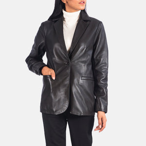 norma-brown-leather-blazer