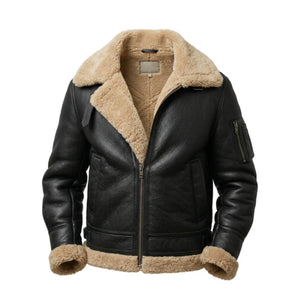 mens-black-sheepskin-shearling-jacket