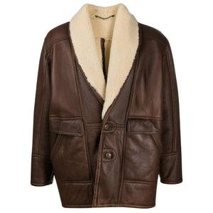 vintage-brown-leather-shearling-jacket