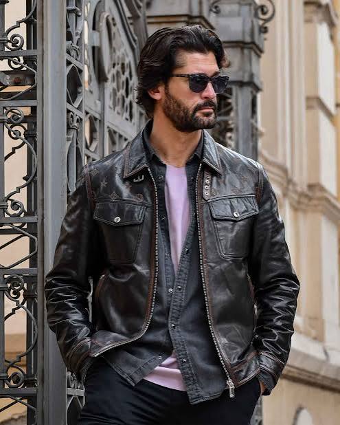 Trucker Leather Jacket for men