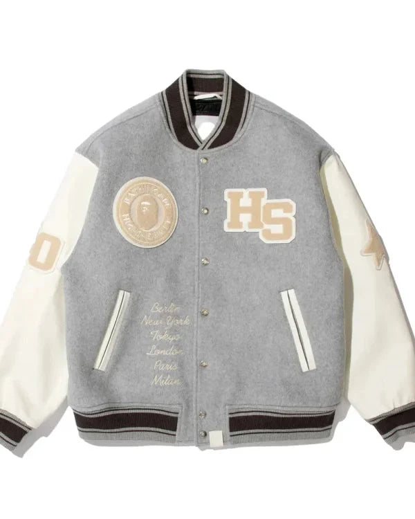 Bape X Highsnobiety Multi Logo Varsity Jacket USA Jackets