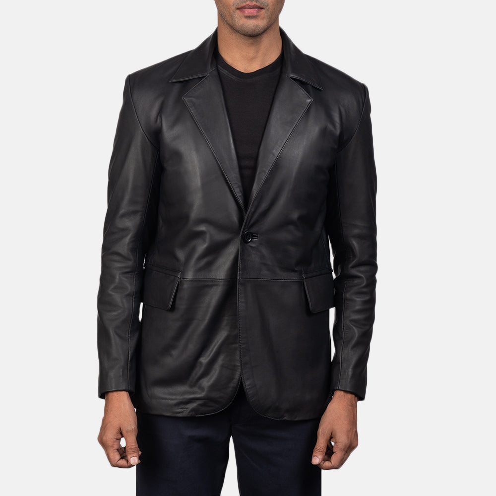 daron-black-leather-blazer