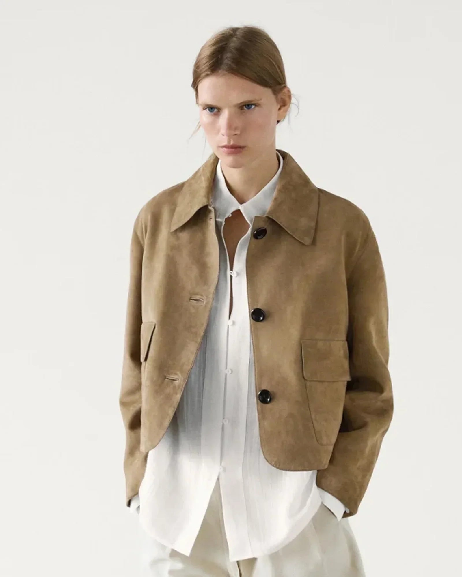 Massimo-Dutti-Brown-Suede-Leather-Jacket