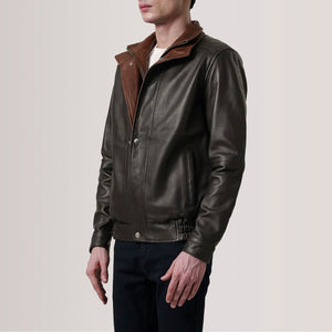 alfred-brown-leather-bomber-jacket