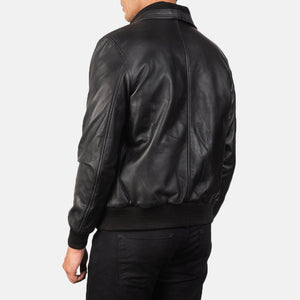 air-rolf-black-leather-bomber-jacket