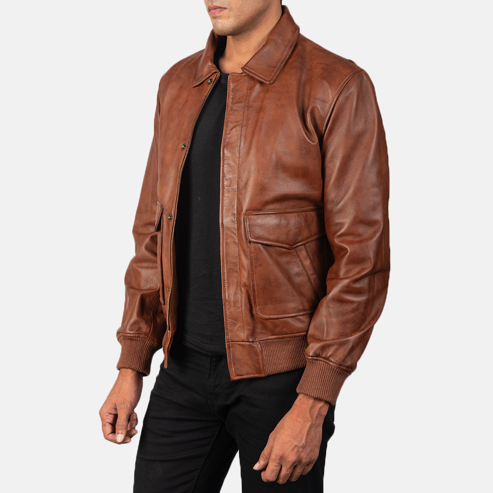 coffmen-brown-a2-leather-bomber-jacket