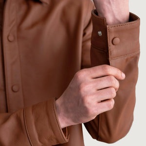 haven-matte-brown-leather-shirt