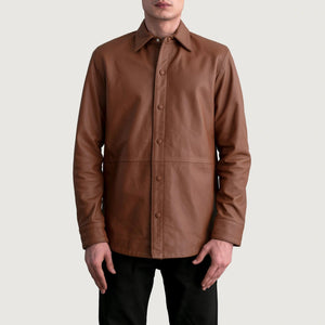 haven-matte-brown-leather-shirt