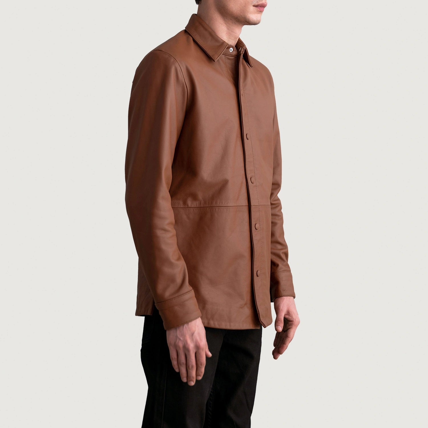 haven-matte-brown-leather-shirt