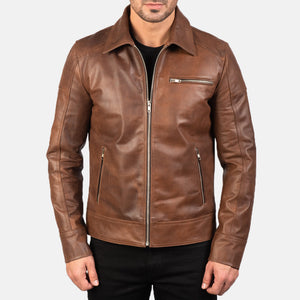 lavendard-brown-leather-biker-jacket