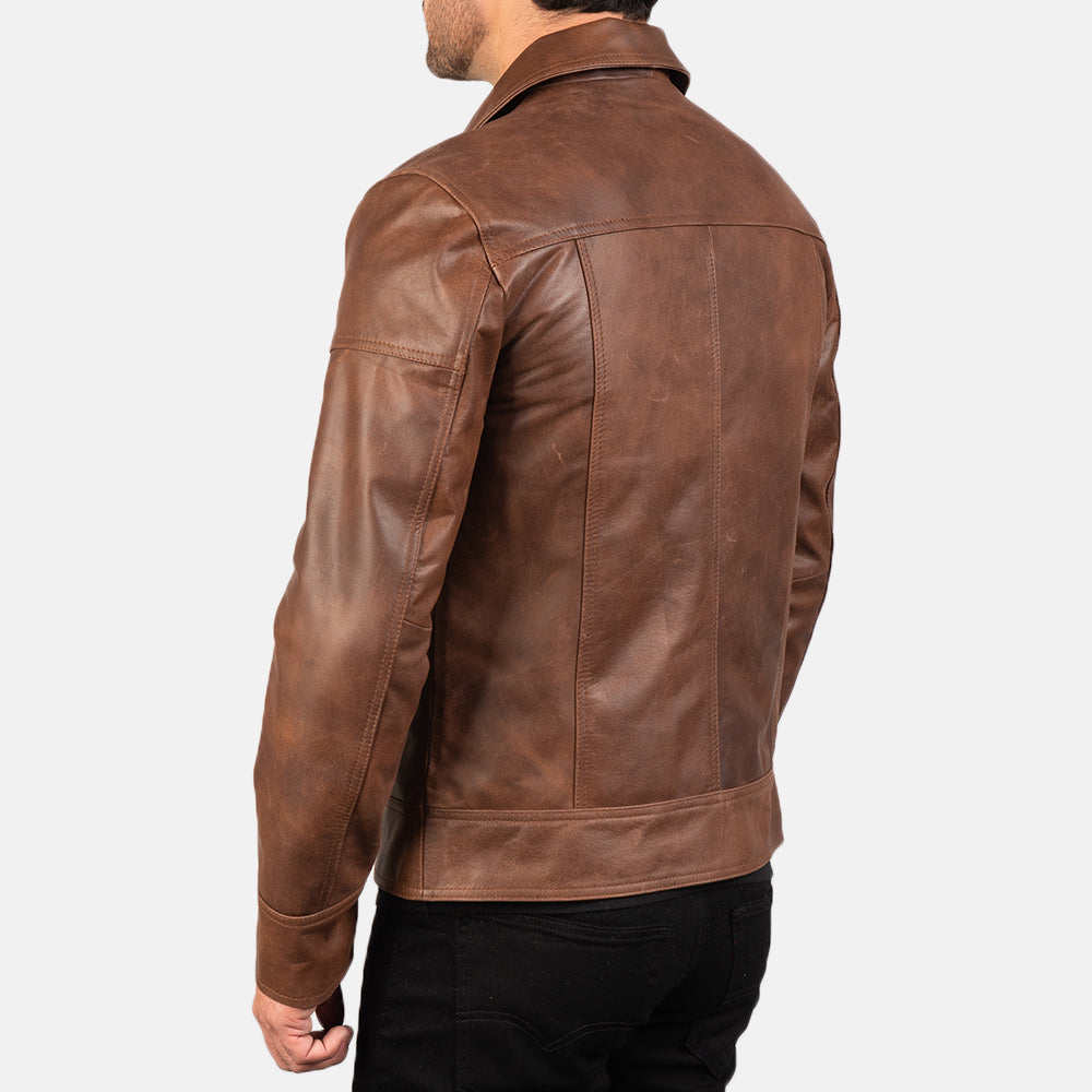lavendard-brown-leather-biker-jacket