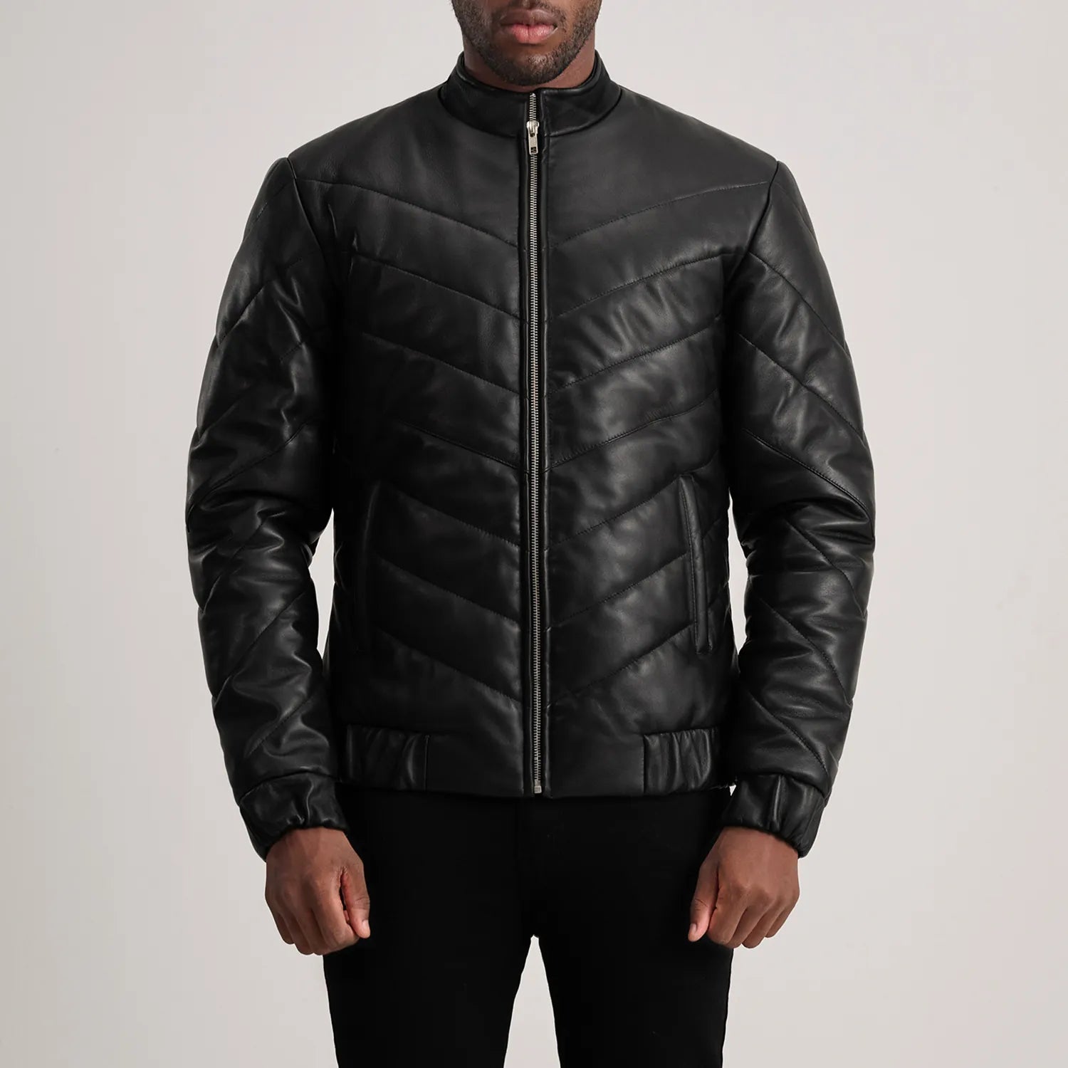 travis-black-leather-puffer-jacket