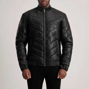 travis-black-leather-puffer-jacket