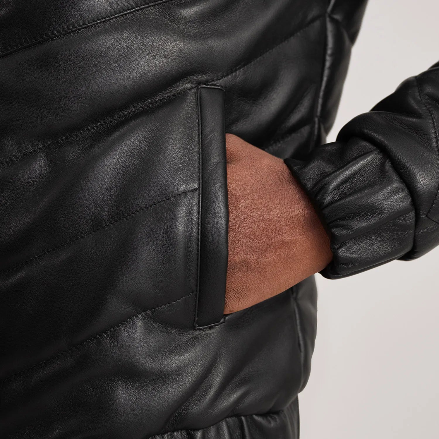 travis-black-leather-puffer-jacket