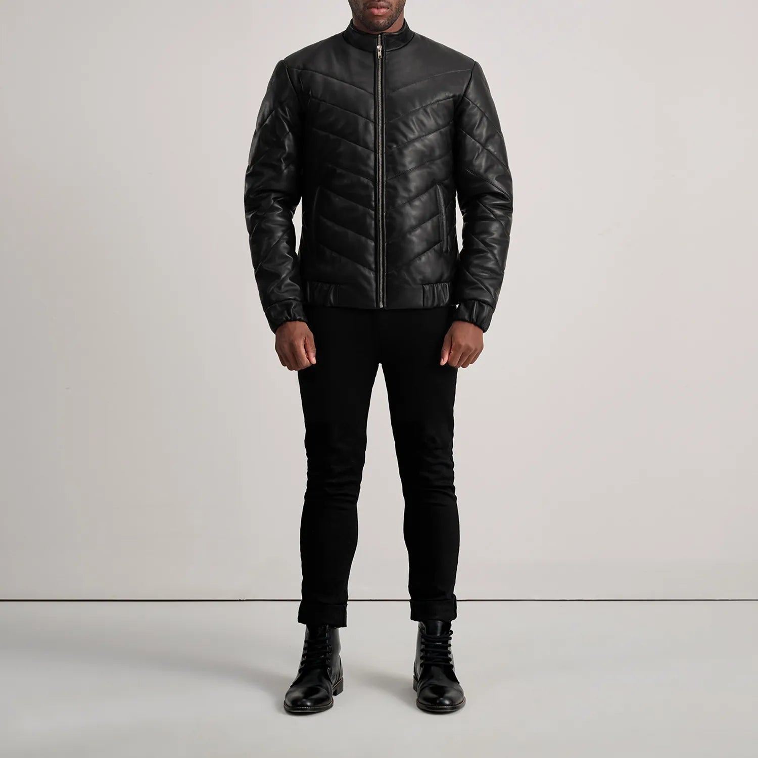travis-black-leather-puffer-jacket