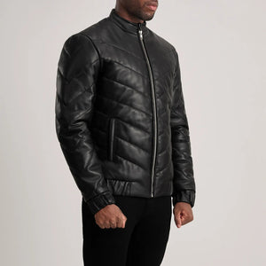 travis-black-leather-puffer-jacket
