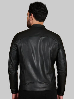 Mens-Black-Nappa-Lamb-Leather-Biker-Jacket-Back