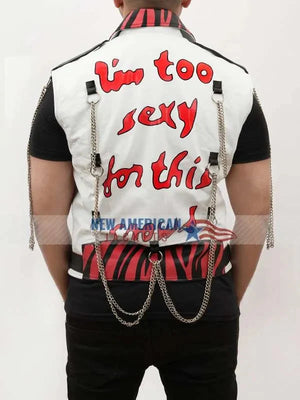 Shawn Michaels Heart Printed White Vest USA Jackets