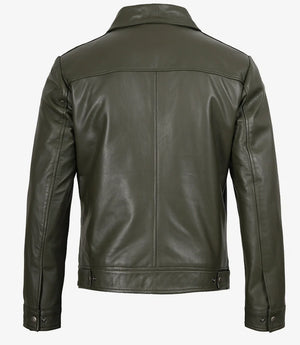 men-s-classic-shirt-collar-olive-green-leather-jacket
