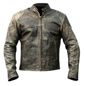 Retro Distressed Hooligan Leather Jacket