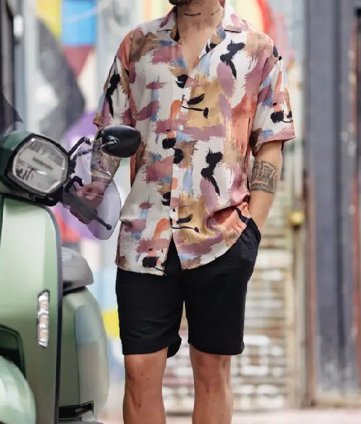 Below Deck S12 Fraser Olender Multicolor Print Shirt USA Jackets