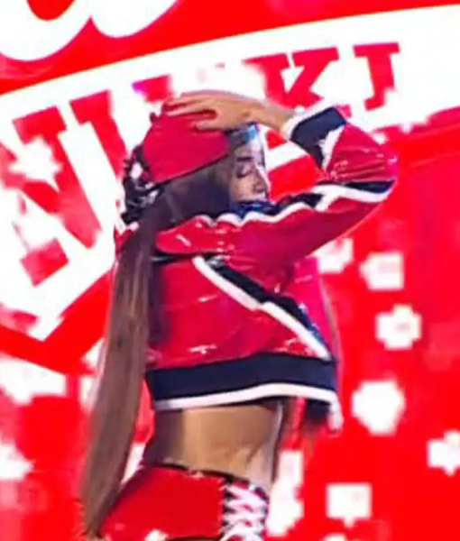 Nikki Bella Monday Night RAW 2025 Cropped Jacket USA Jackets