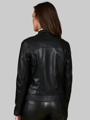 Women-nappa-lamb-Black-leather-biker-jacket