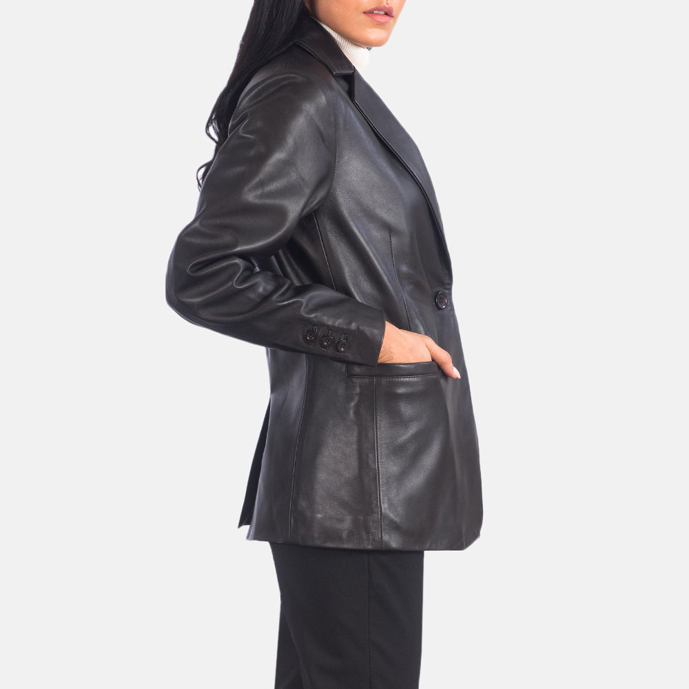 norma-brown-leather-blazer