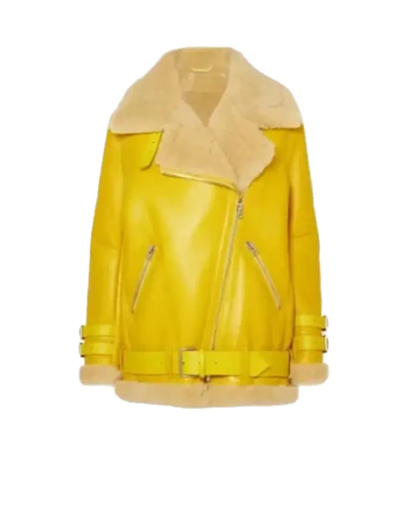 womens-yellow-shearling-jacket